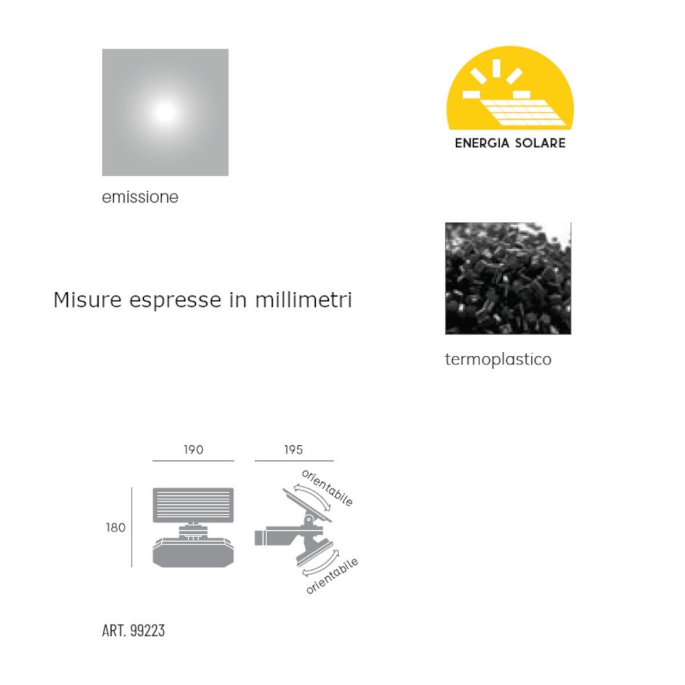 Projecteur solaire LED Sovil LAMPO 99223 06