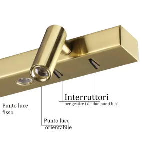 Aplique de pared LED Ideal Lux BONNE NUIT 345505 LATÓN