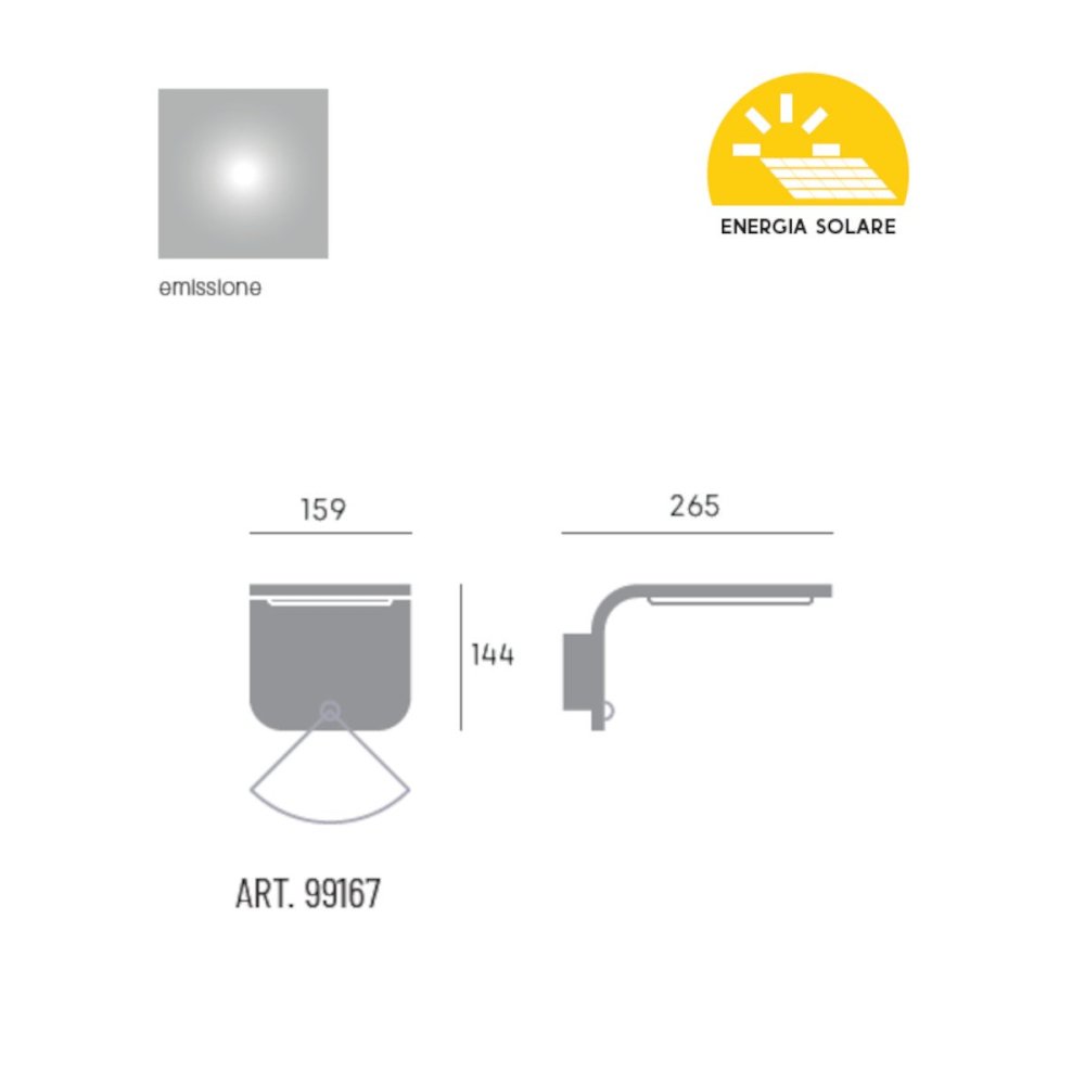 Aplique solar de pared Sovil STREET 99167 02 LED IP54