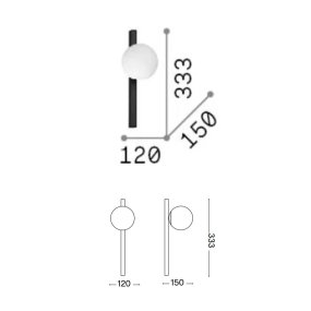 Applique moderne Ideal Lux BINOMIO 310664