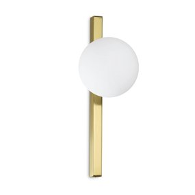 Applique classica Ideal Lux BINOMIO 311319 OTTONE G9 LED sfera acrilico luce diffusa