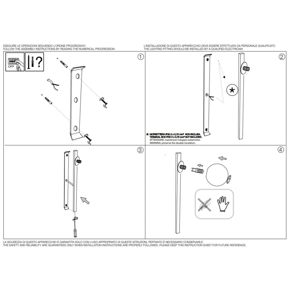 Applique moderne Ideal Lux BINOMIO 310664
