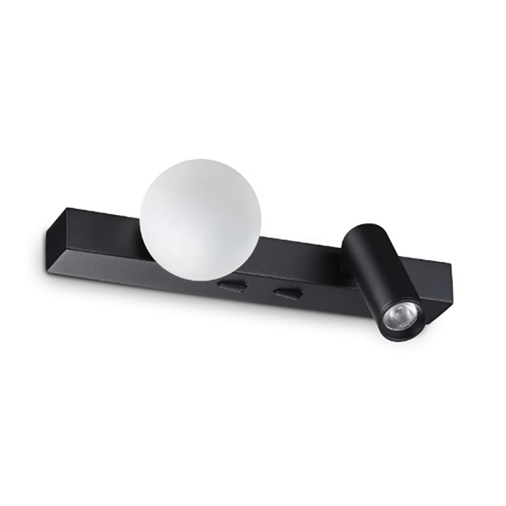 Applique murale moderne Ideal Lux PING PONG 336664 NOIR