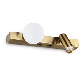 Klassische Wandleuchte Ideal Lux PING PONG 336671 MESSING