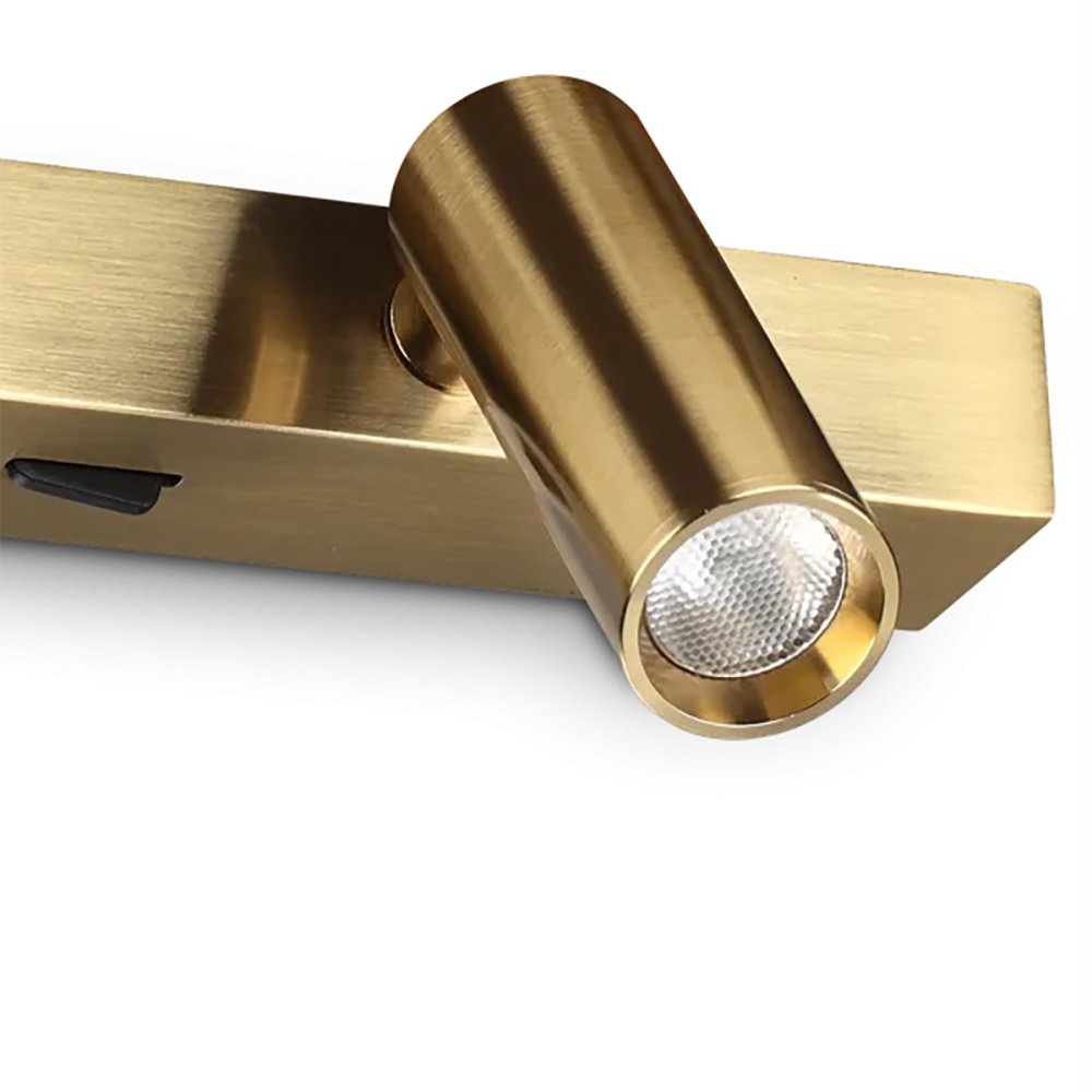 Klassische Wandleuchte Ideal Lux PING PONG 336671 MESSING