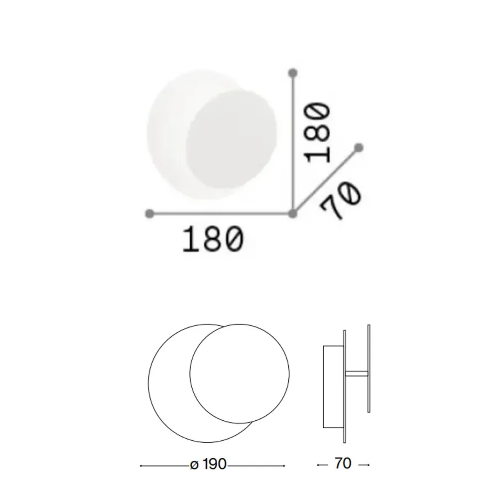 Klassische Wandleuchte Ideal Lux TICK 238944 GOLD