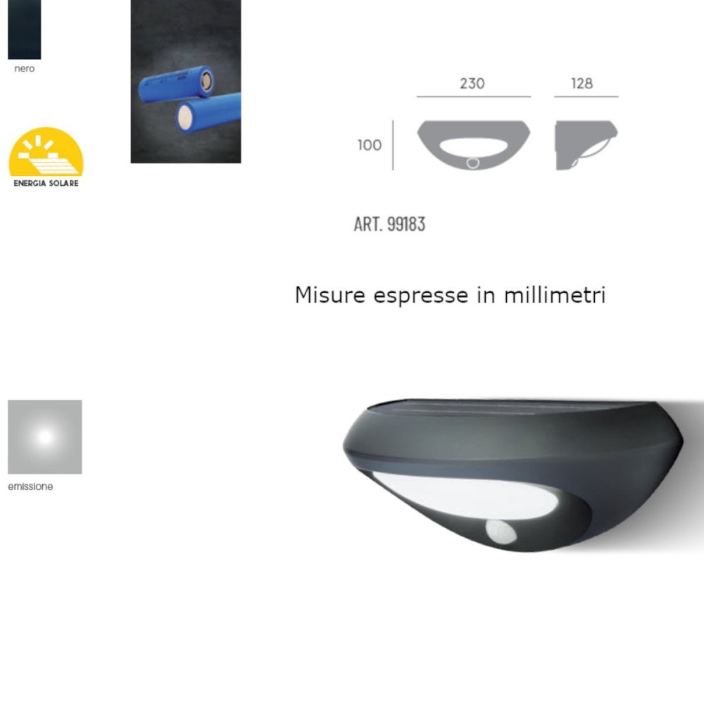 Aplique solar LED de pared Sovil OVVO 99183 02