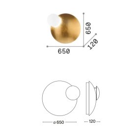 Lámpara de pared clásica Ideal Lux ECLISSI 259062
