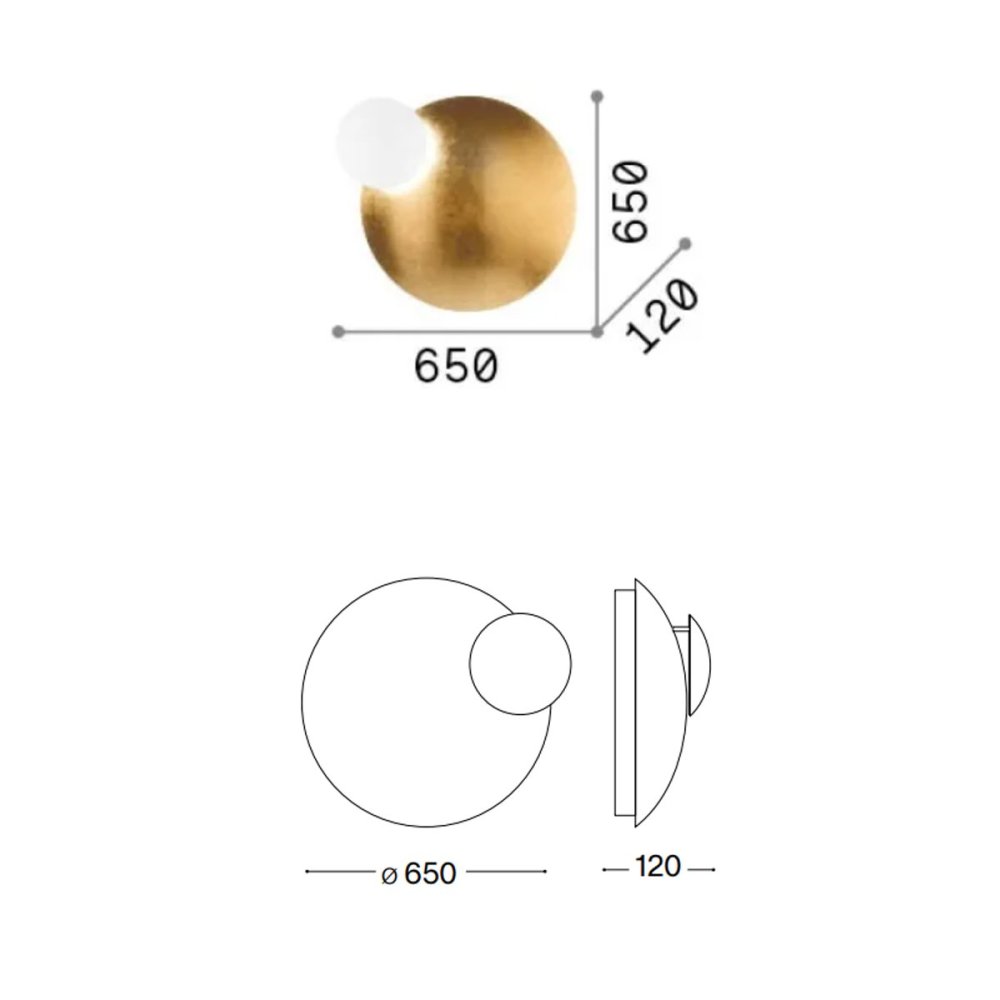 Lámpara de pared clásica Ideal Lux ECLISSI 259062
