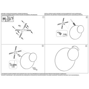 Lámpara de pared clásica Ideal Lux ECLISSI 259062