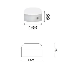 Lampe LED portable à piles Ideal Lux MIGNON 335001