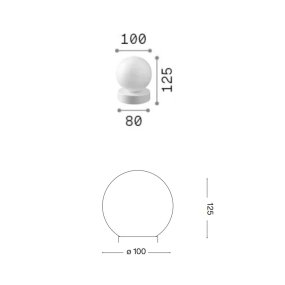 Abat-jour sfera policarbonato Ideal Lux CARTA 317151
