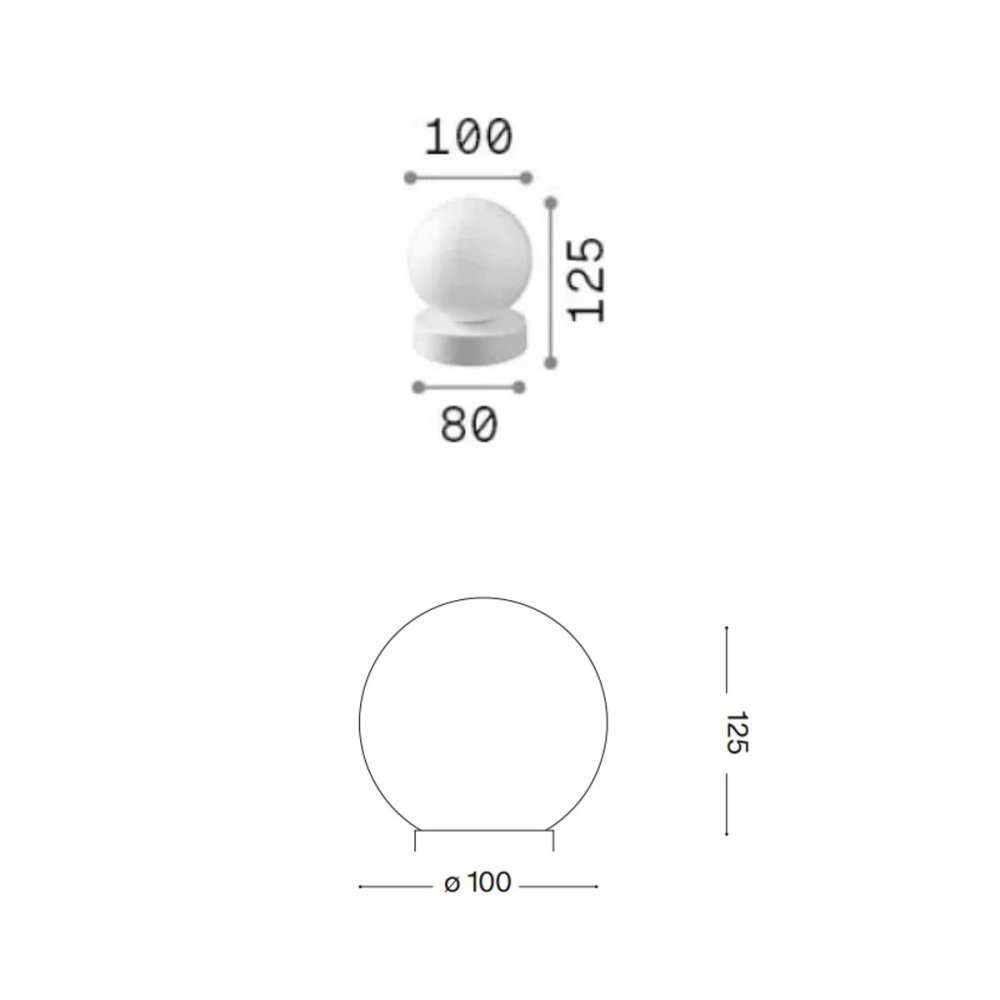 Abat-jour sfera policarbonato Ideal Lux CARTA 317151