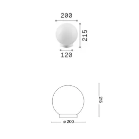 Ideal Lux PAPER Polycarbonat Kugel Lampenschirm 317168