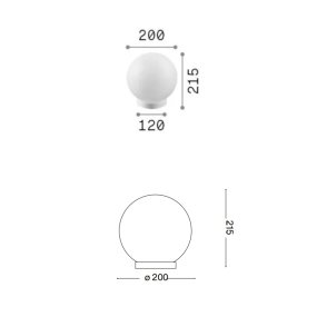 Abat-jour sfera policarbonato Ideal Lux CARTA 317168