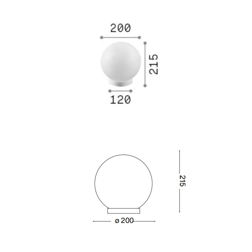 Abat-jour sfera policarbonato Ideal Lux CARTA 317168