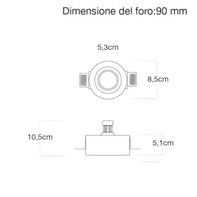 Faretto incasso Lampadari Bartalini REDNILYC GU10 LED