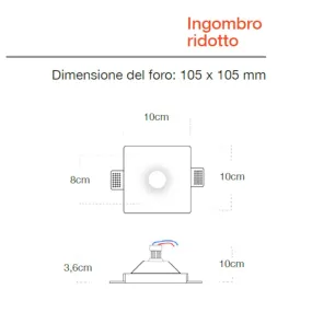 Faretto incasso Lampadari Bartalini ANTE GU10 LED