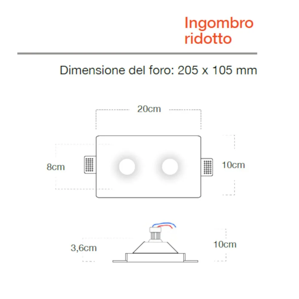 Faretto incasso Lampadari Bartalini ANTE D GU10 LED