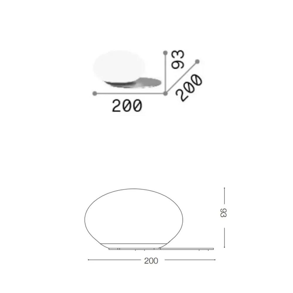 Lámpara de noche clásica Ideal Lux NINFEA TL1 346526