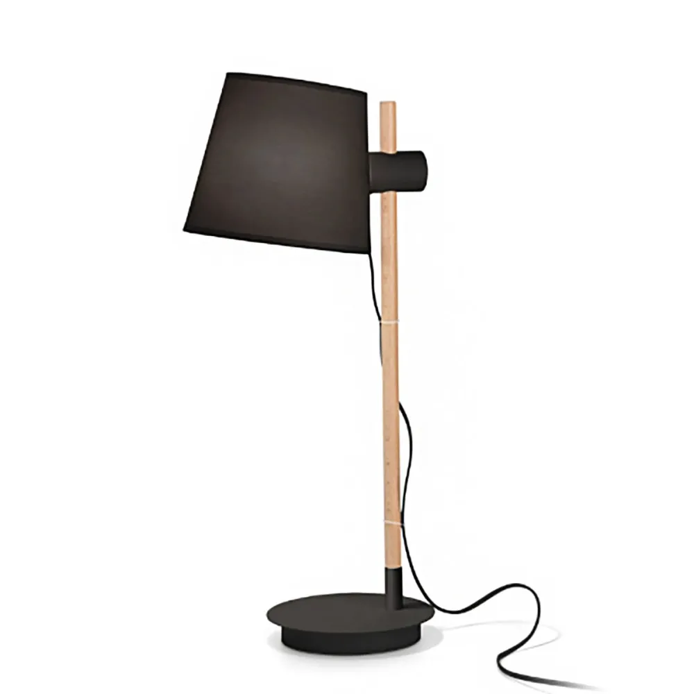 Pantalla de madera y tela Ideal Lux AXEL TL1 272238