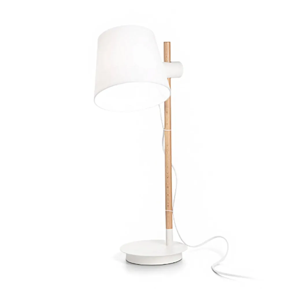 Abat-jour en bois et tissu Ideal Lux AXEL TL1 282091