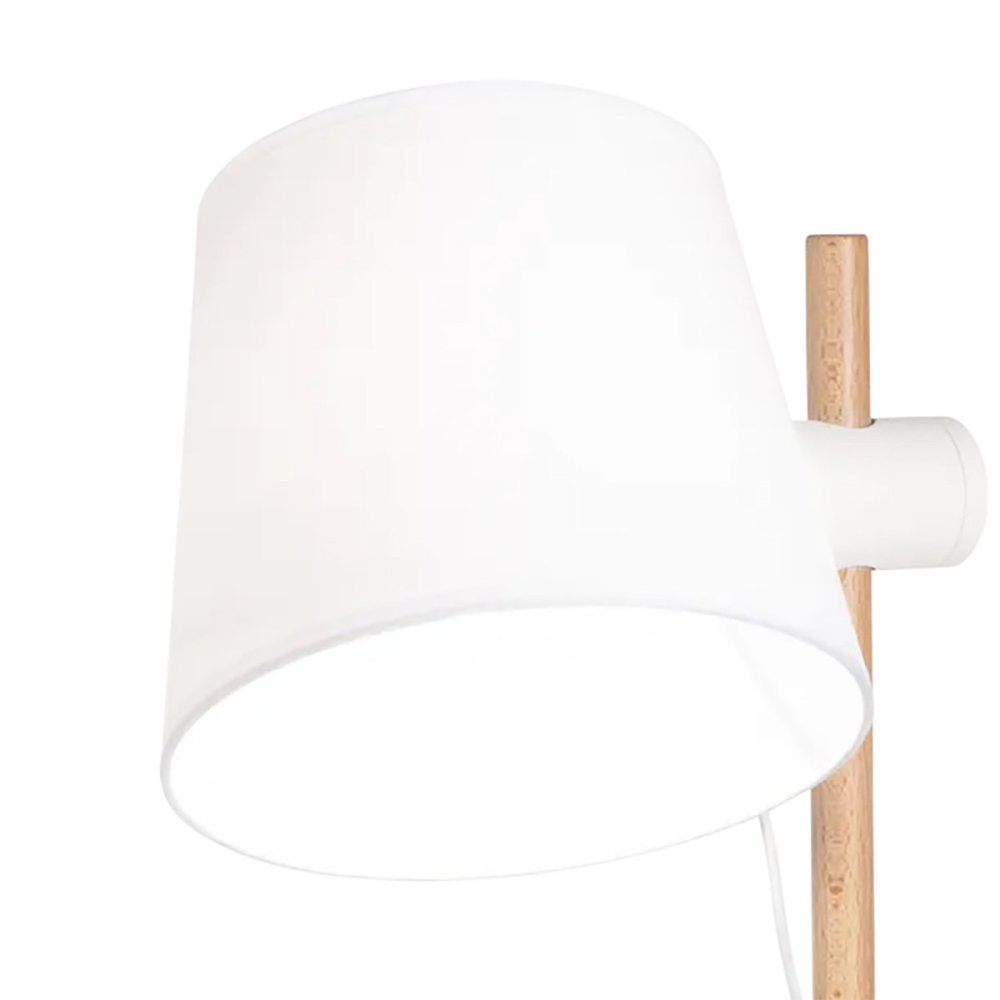 Abat-jour legno paralume tessuto Ideal Lux AXEL TL1 282091