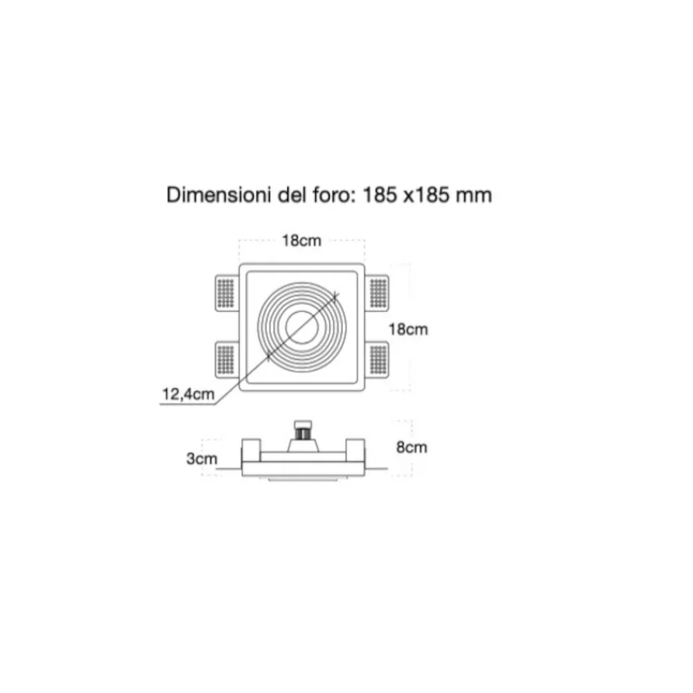 Spot encastré Lampadari Bartalini AUGA FP1 GU10 LED