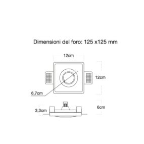 Einbaustrahler Lampadari Bartalini OTNELAS FP2 GU10 LED