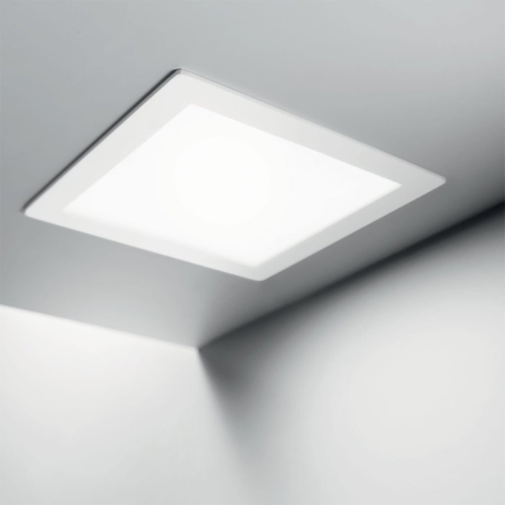 Ideal Lux GROOVE 123981 quadratischer Aluminium-Einbaustrahler