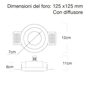 Einbaustrahler Lampadari Bartalini OMOC 075 GU10 LED