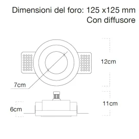 Einbaustrahler Lampadari Bartalini OMOC 075 GU10 LED