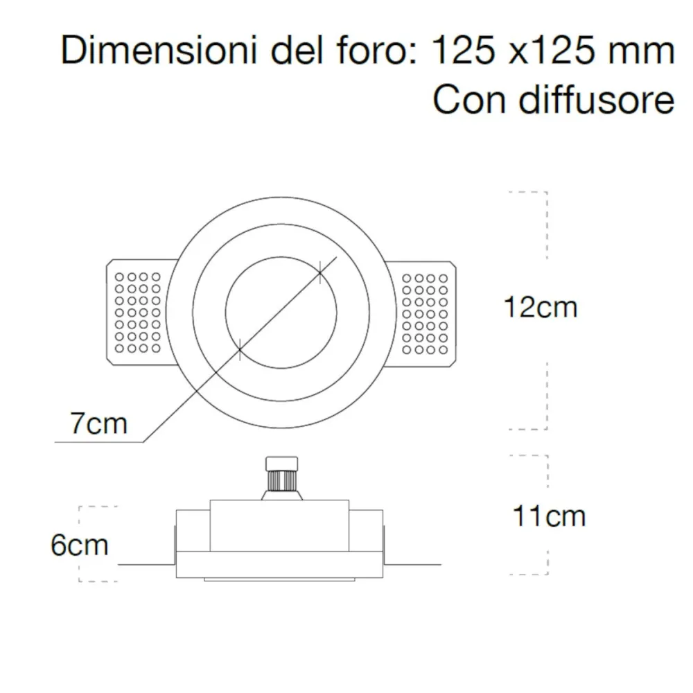 Einbaustrahler Lampadari Bartalini OMOC 075 GU10 LED