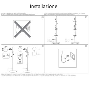 Lampadaire moderne Ideal Lux PERLAGE 306988