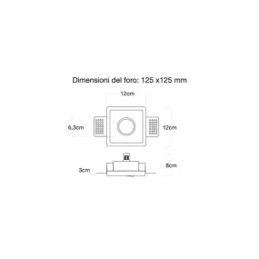 Faretto incasso Lampadari Bartalini ARBEPLAP FP4 GU10 LED