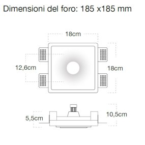 Spot encastré Lampadari Bartalini ORTSA FP8 GU10 LED