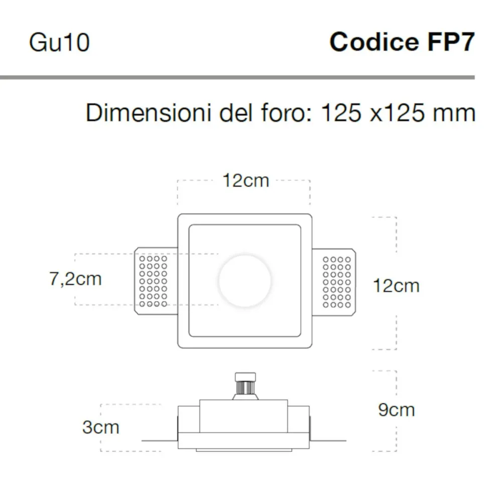 Einbaustrahler Lampadari Bartalini NOYNAC FP7 GU10 LED