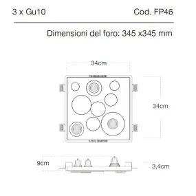 Spot encastré Lampadari Bartalini ENOTSWOLLEY FP46 GU10 LED