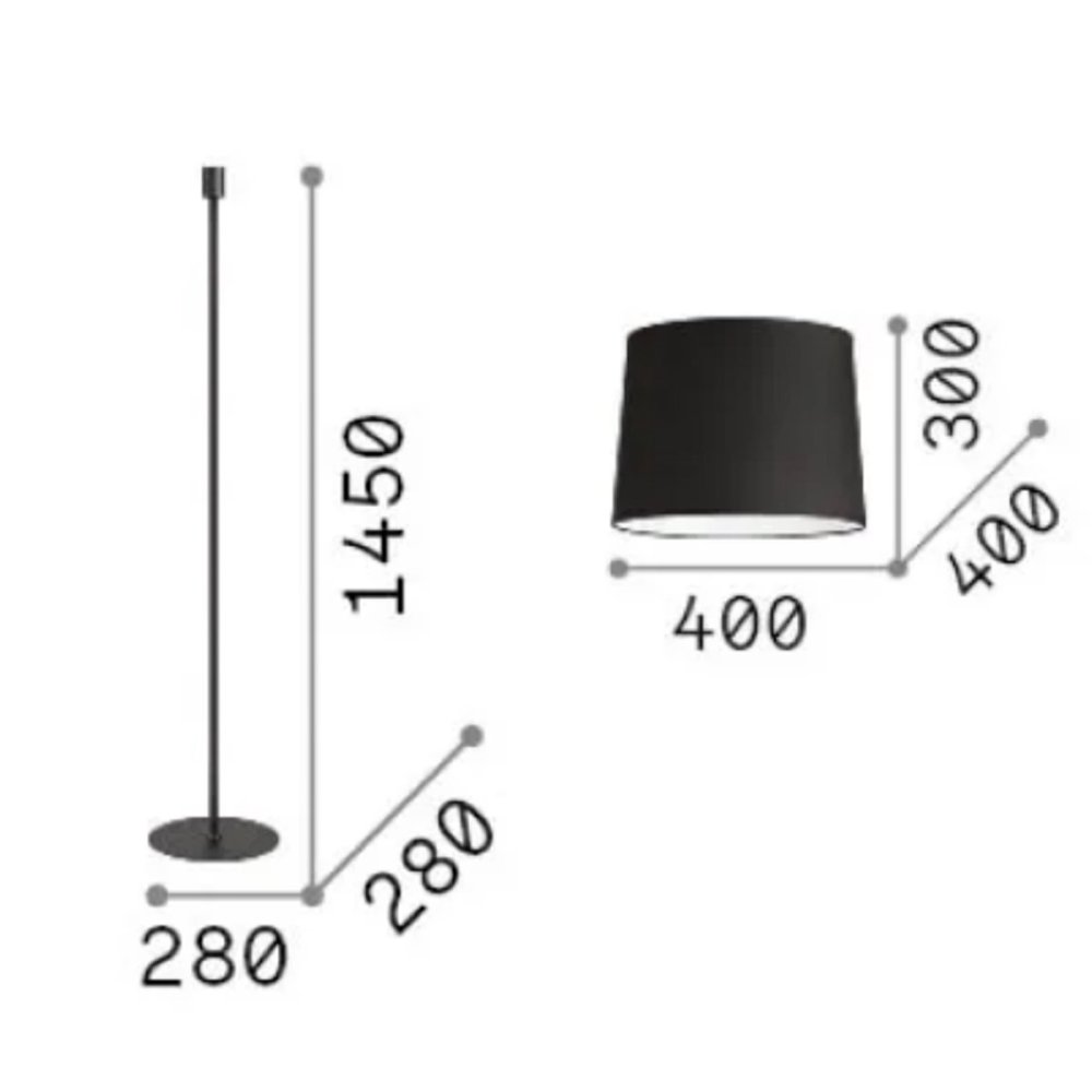 Lámpara de pie moderna Ideal Lux SET UP PT1