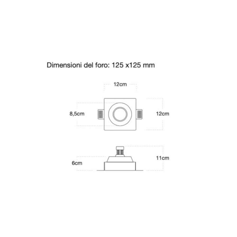 Spot encastré Lampadari Bartalini RETARC 060 GU10 LED