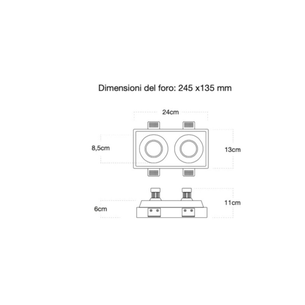 Einbaustrahler Lampadari Bartalini RETARC D 060D GU10 LED