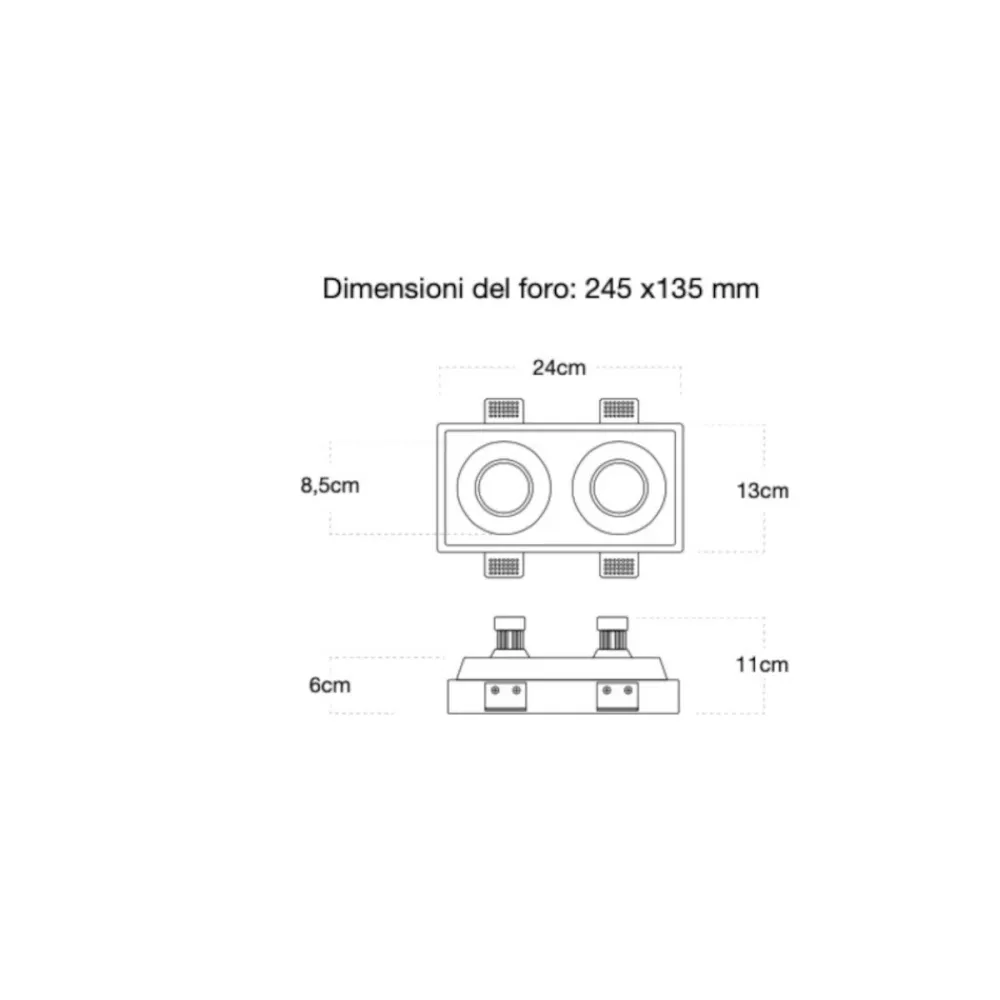Spot encastré Lampadari Bartalini RETARC D 060D GU10 LED