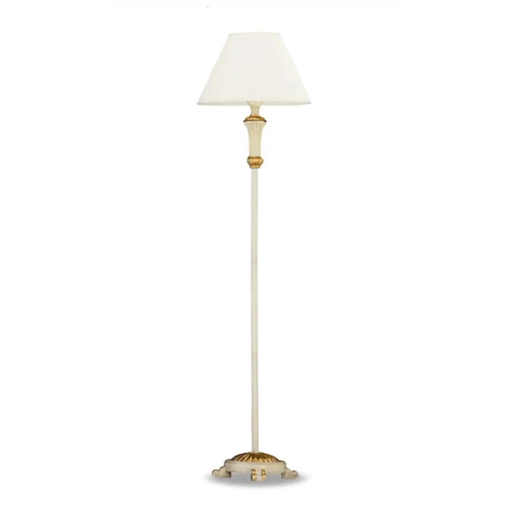 Klassische handgefertigte Stehleuchte Ideal Lux FIRENZE PT1 002880 WEISSGOLD