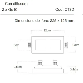 Foco empotrable Lampadari Bartalini ASOR D SLIM C13D GU10 LED