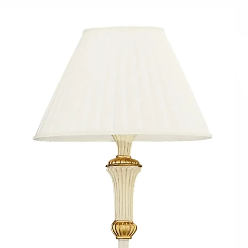 Klassische handgefertigte Stehleuchte Ideal Lux FIRENZE PT1 002880 WEISSGOLD