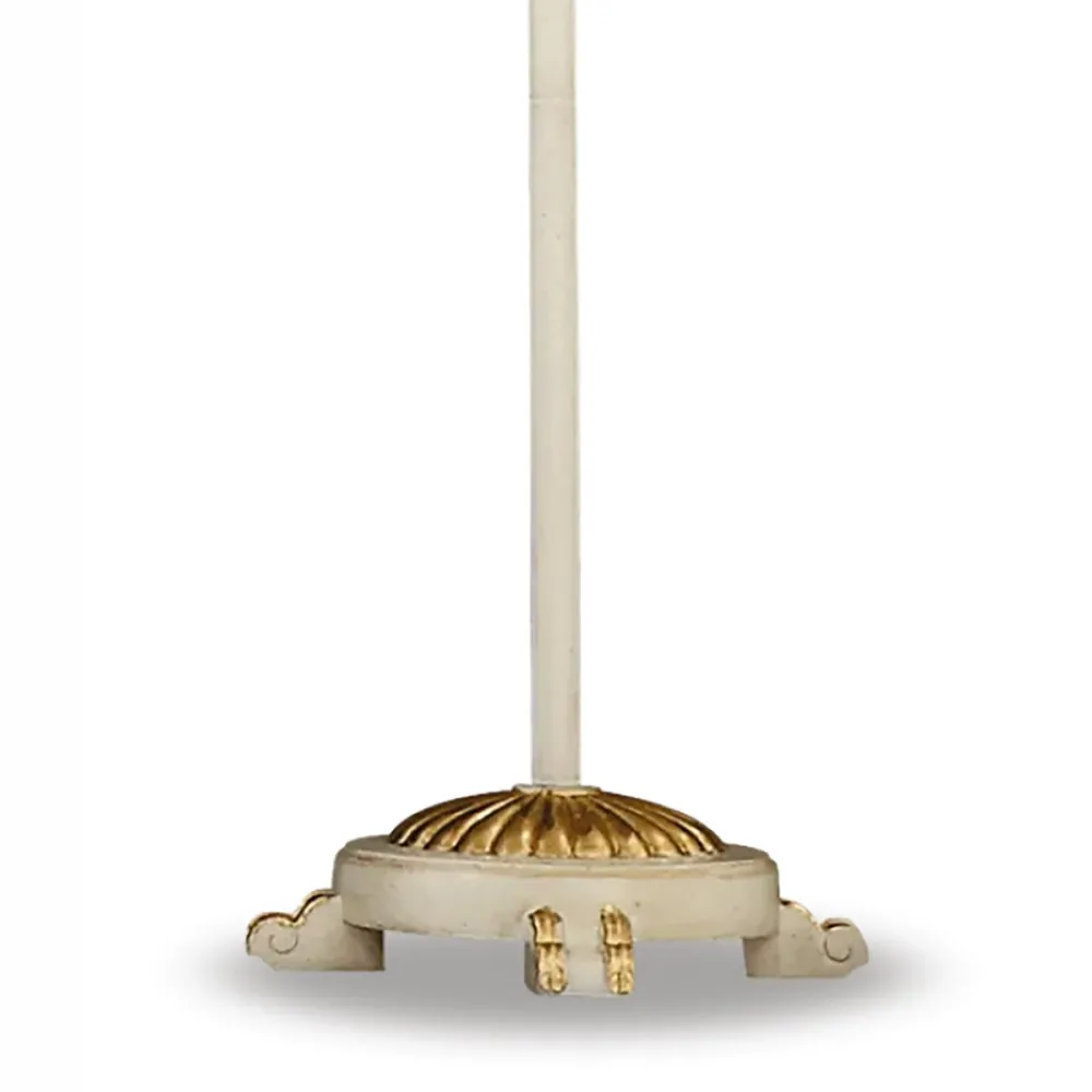 Klassische handgefertigte Stehleuchte Ideal Lux FIRENZE PT1 002880 WEISSGOLD