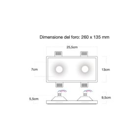 Foco empotrable Lampadari Bartalini ONAZNESED 045D GU10 LED