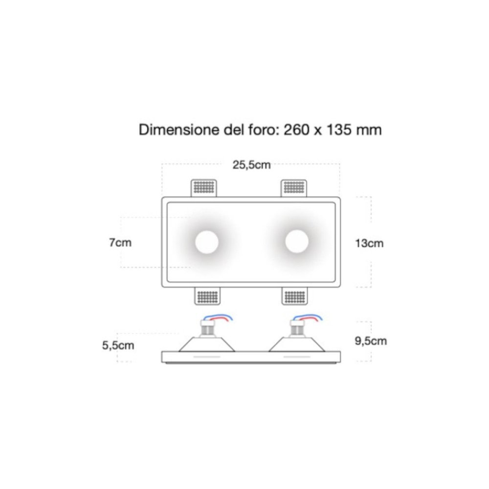 Foco empotrable Lampadari Bartalini ONAZNESED 045D GU10 LED