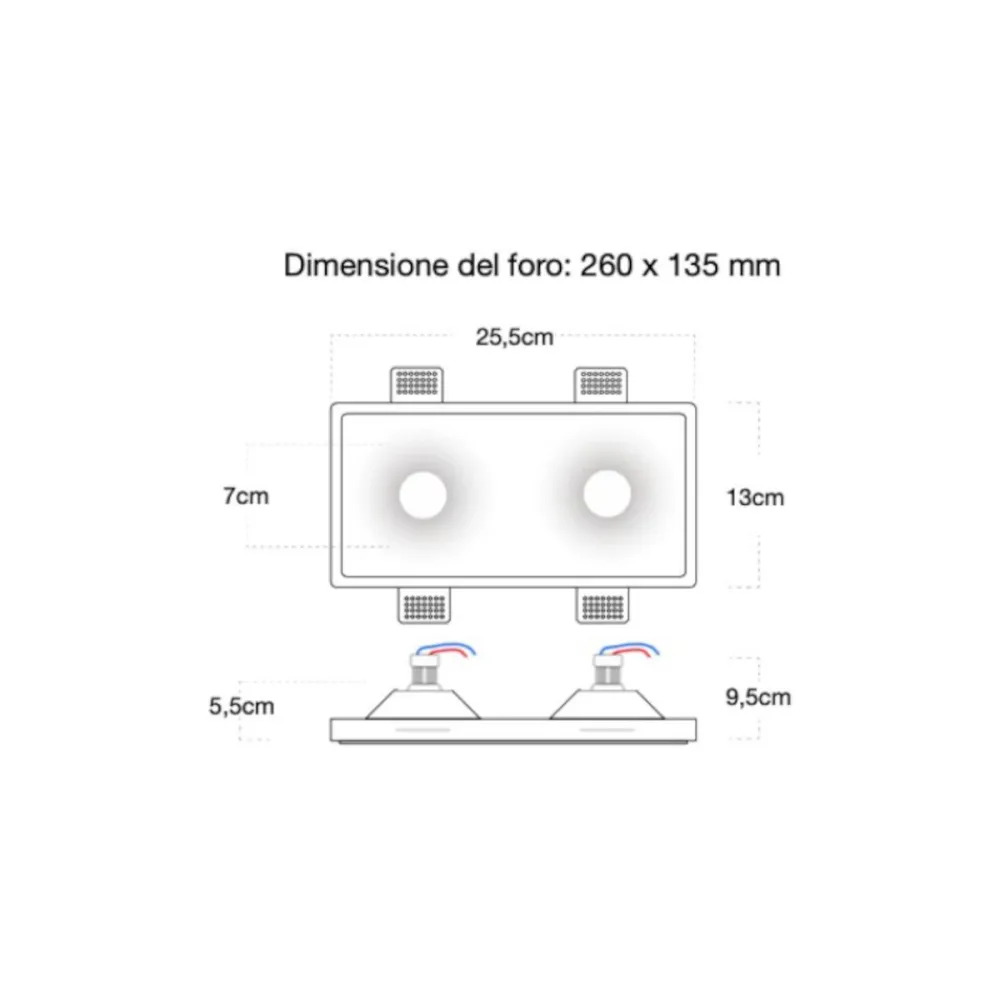 Foco empotrable Lampadari Bartalini ONAZNESED 045D GU10 LED