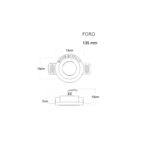 Einbaustrahler Lampadari Bartalini INORTSA 065 GU10 LED